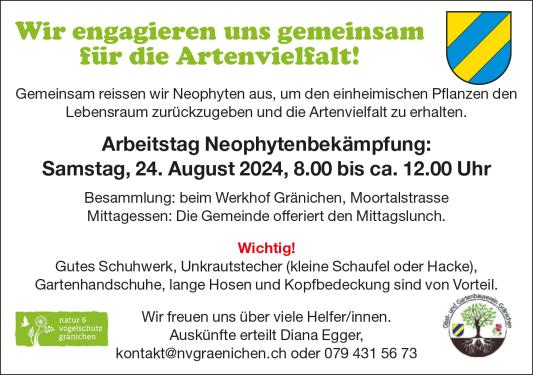 Neophyten-Arbeitstag vom 24. August 2024