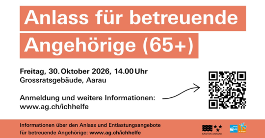 Flyer Anlass für betreuende Angehörige (65+) Flyer Anlass für betreuende Angehörige (65+)