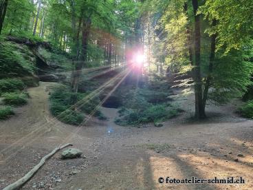 Sonnenaufgang Sandsteinhöhlen Gränichen