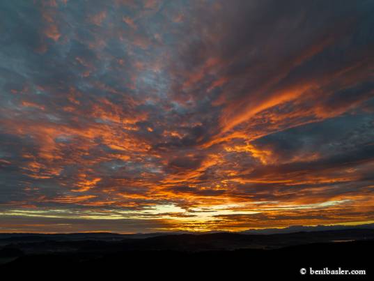 Sonnenuntergang auf dem Rütihof
