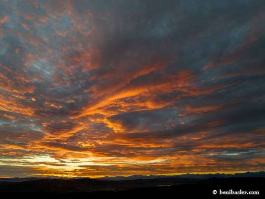 Sonnenuntergang auf dem Rütihof